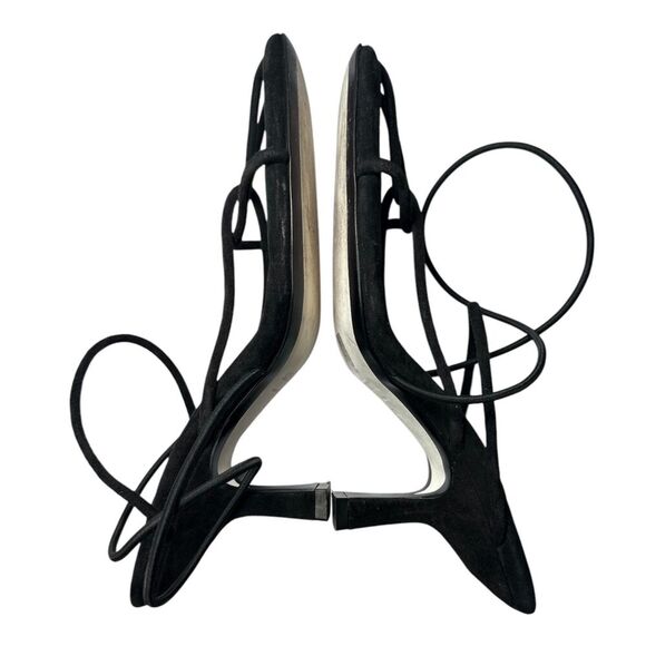 KHAITE Black Lace-up String Heels/ Sandal Shoes Sz: 39 1/2 US: 9 1/2 - Picture 5 of 8